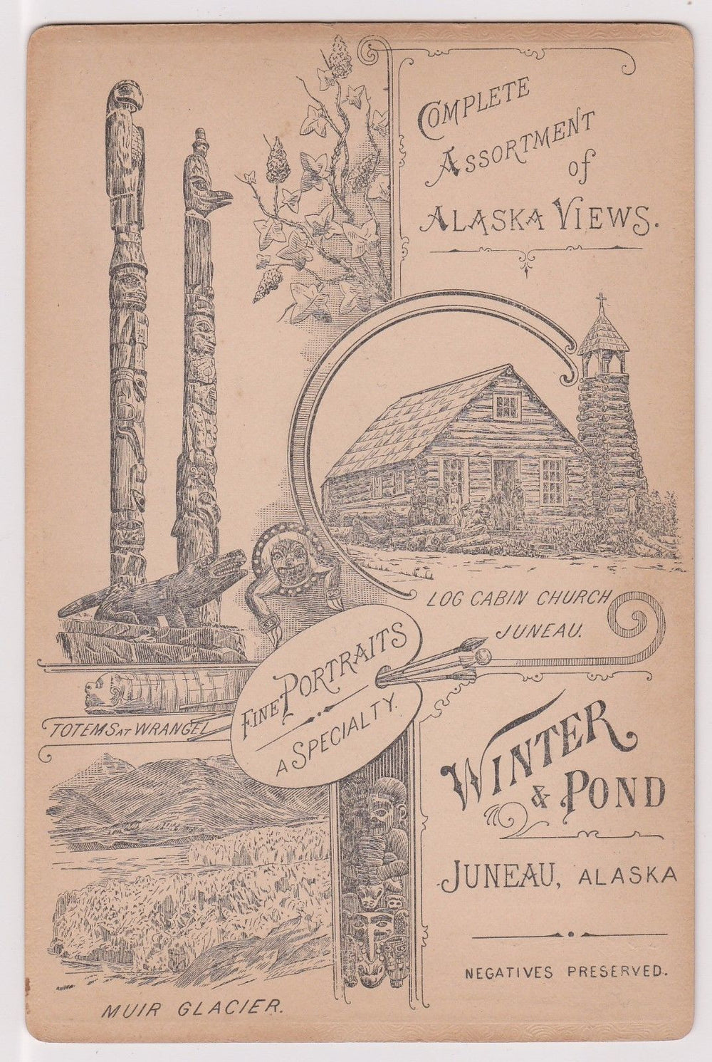 CUTE LITTLE BOY LOG CABIN CHURCH JUNEAU ALASKA ANTIQUE ETHNIC CABIN CARD PHOTO - K-townConsignments