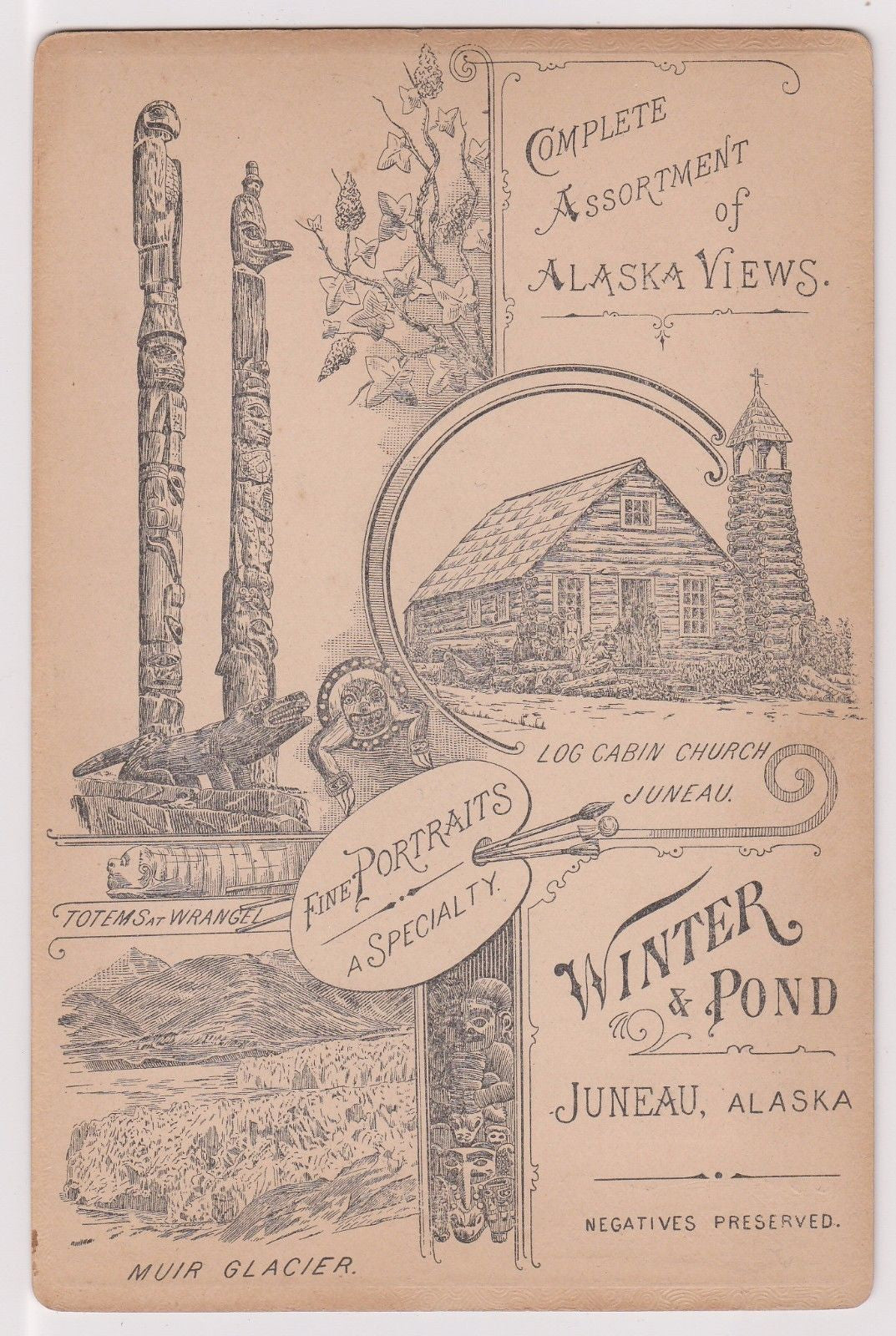 CUTE LITTLE BOY LOG CABIN CHURCH JUNEAU ALASKA ANTIQUE ETHNIC CABIN CARD PHOTO - K-townConsignments