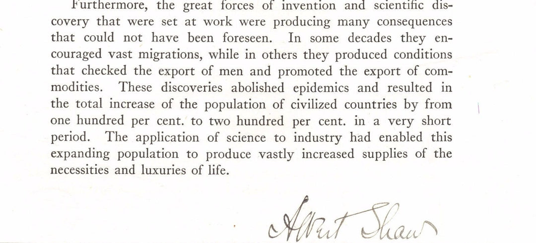 ALBERT SHAW COMMUNISM JOURNALIST CORNELL UNIVERSITY ORIGINAL AUTOGRAPH SIGNATURE - K-townConsignments