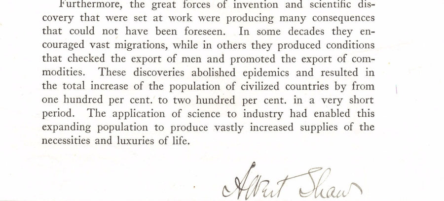 ALBERT SHAW COMMUNISM JOURNALIST CORNELL UNIVERSITY ORIGINAL AUTOGRAPH SIGNATURE - K-townConsignments