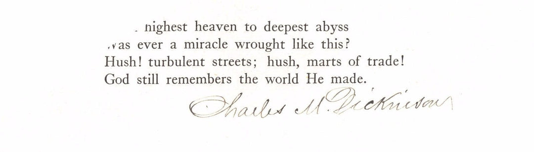 CHARLES DICKINSON ASSOCIATED PRESS FOUNDER & AUTHOR ORIGINAL AUTOGRAPH SIGNATURE - K-townConsignments