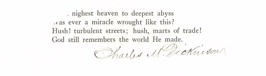 CHARLES DICKINSON ASSOCIATED PRESS FOUNDER & AUTHOR ORIGINAL AUTOGRAPH SIGNATURE - K-townConsignments