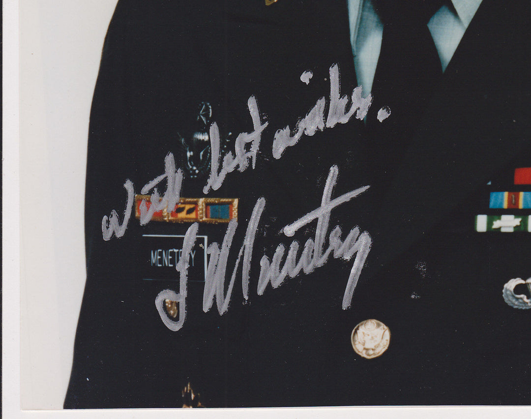 LOUIS MENETREY 4 STAR GENERAL KOREA ORIGINAL AUTOGRAPH SIGNED MILITARY PHOTO - K-townConsignments