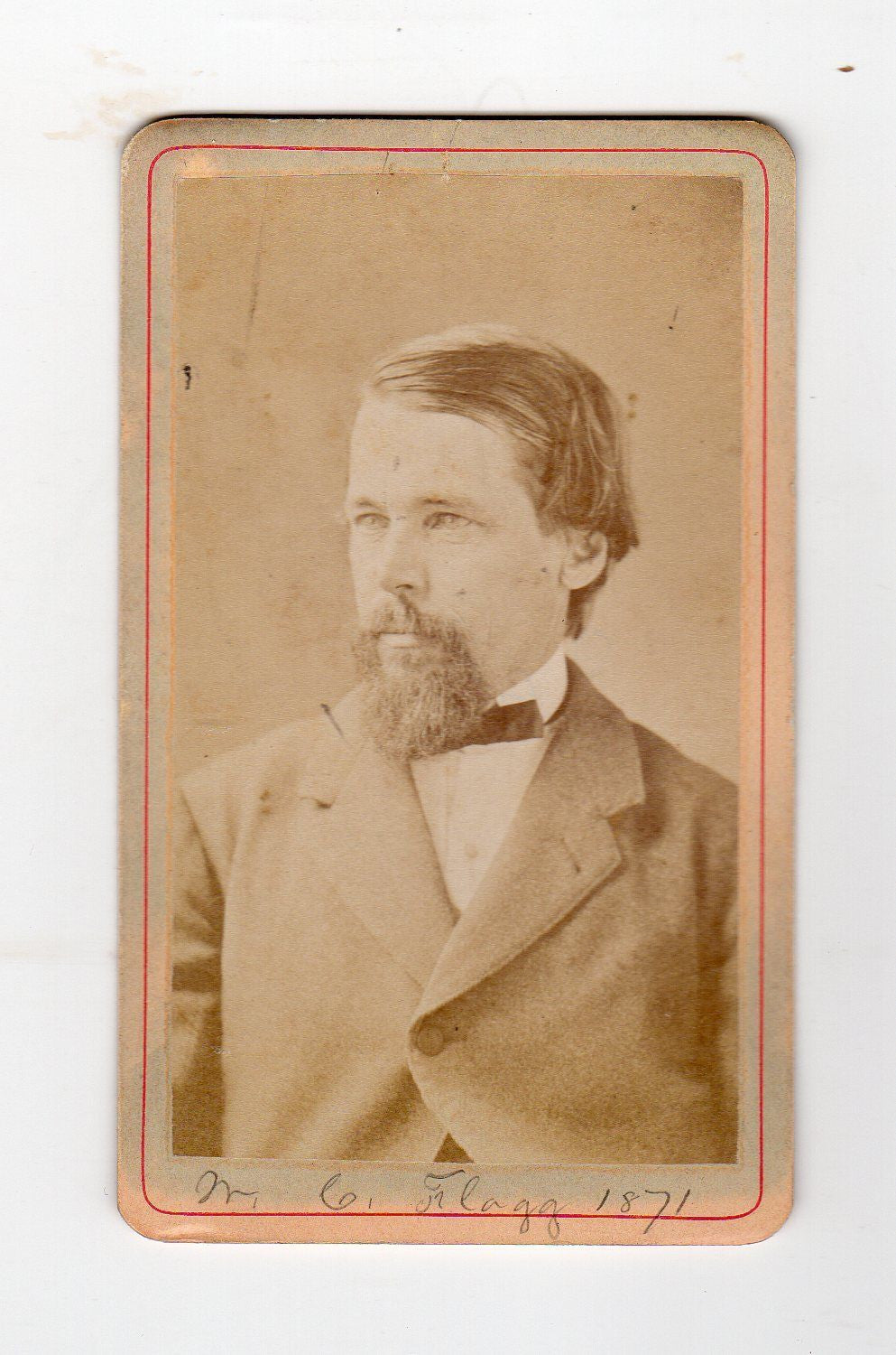 W. C. FLAGG CIVIL WAR IRS LINCOLN POLITICIAN AUTOGRAPH SIGNED CDV PHOTOS LOT - K-townConsignments