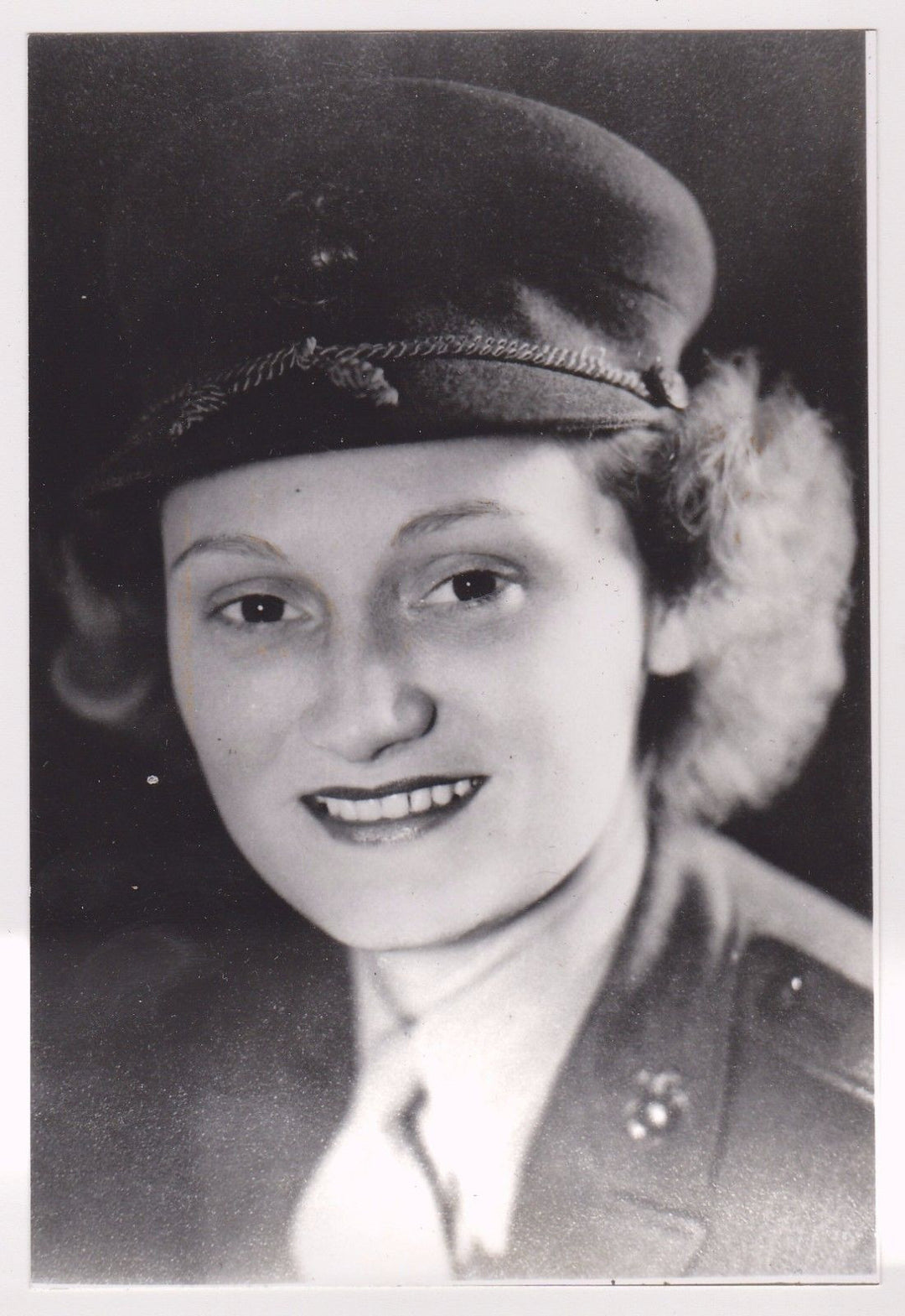 ANN KISH MARINE MILITARY WOMAN IN UNIFORM VINTAGE IDed SNAPSHOT PHOTOGRAPH - K-townConsignments