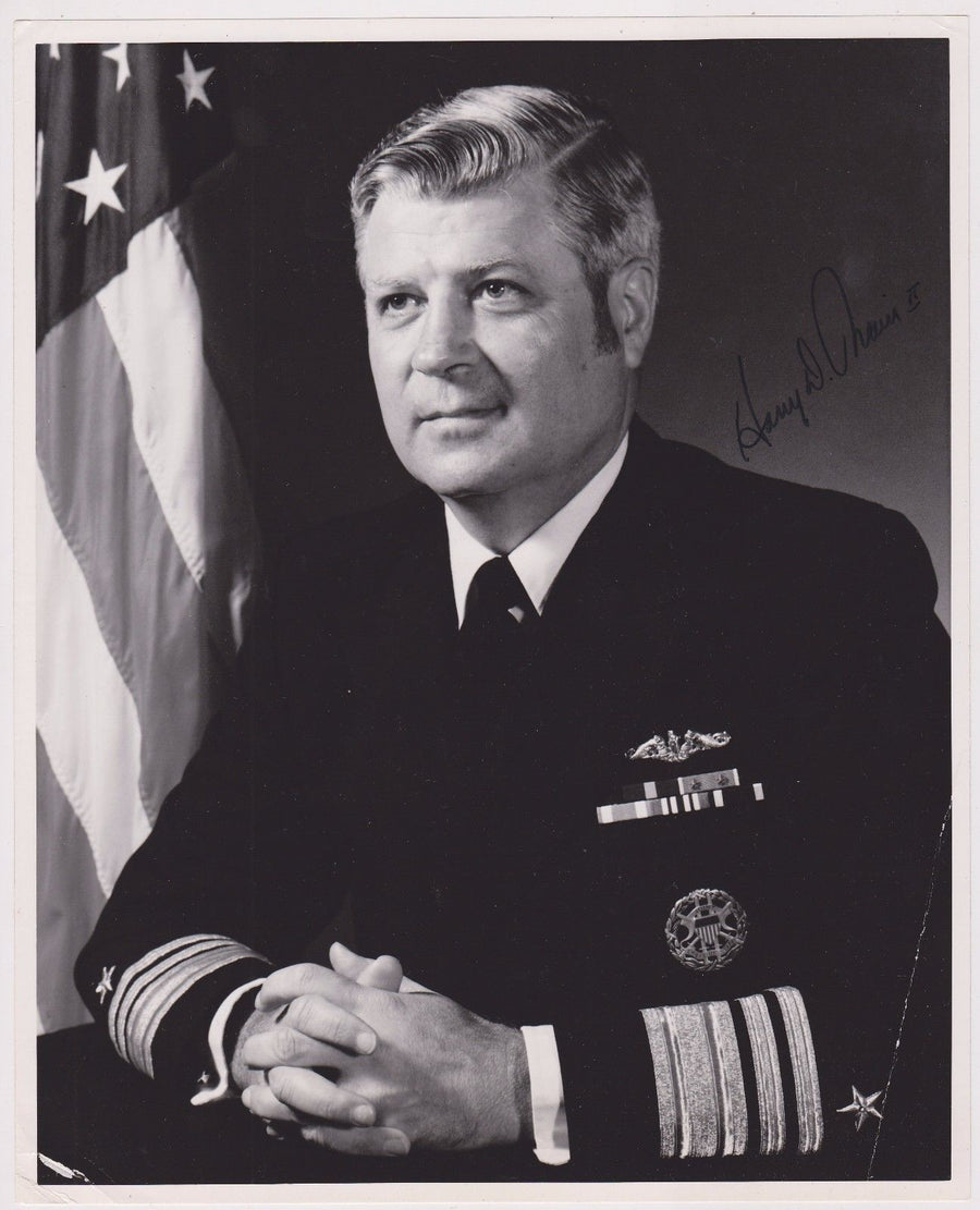 ADMIRAL HARRY TRAIN US NAVY ATLANTIC FLEET AUTOGRAPH SIGNED 8X10 MILITARY PHOTO - K-townConsignments
