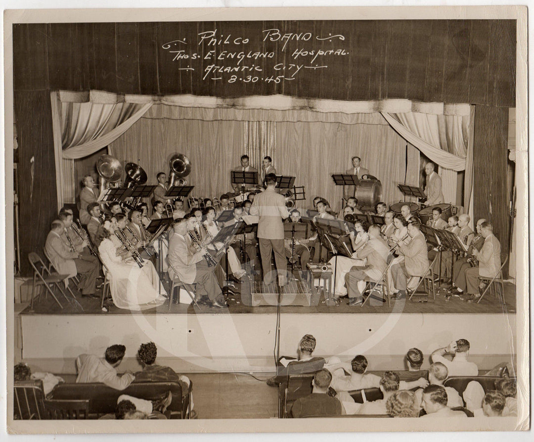 THOMAS ENGLAND HOSPITAL ALTANTIC CITY PHILCO BIG BAND VINTAGE PROMO PHOTO - K-townConsignments