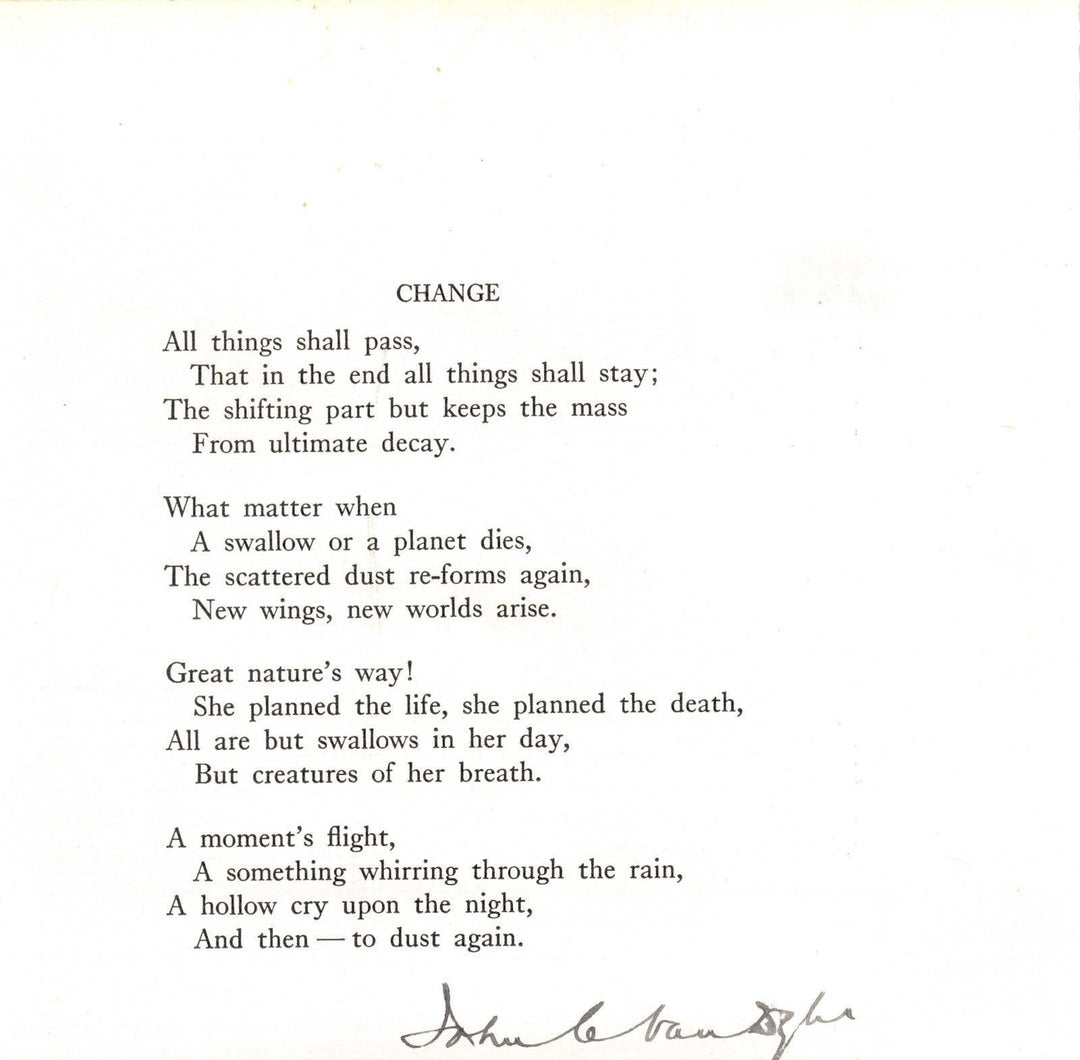 JOHN CHARLES VAN DYKE ART HISTORIAN & CRITIC ORIGINAL AUTOGRAPH SIGNATURE - K-townConsignments