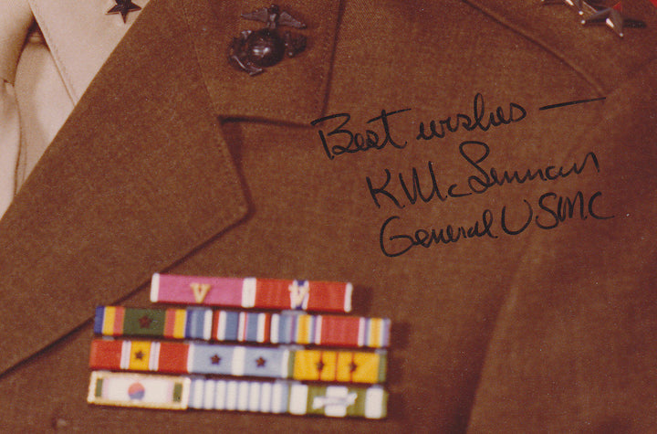 KENNETH MCLENNAN 4 STAR GENERAL US MARINES ORIGINAL AUTOGRAPH SIGNED PHOTOGRAPH - K-townConsignments