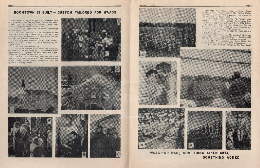 WAC NEWS MILITARY WOMEN VINTAGE WWII GRAPHIC ILLUSTRATED ARMY GALS NEWS MAGAZINE - K-townConsignments