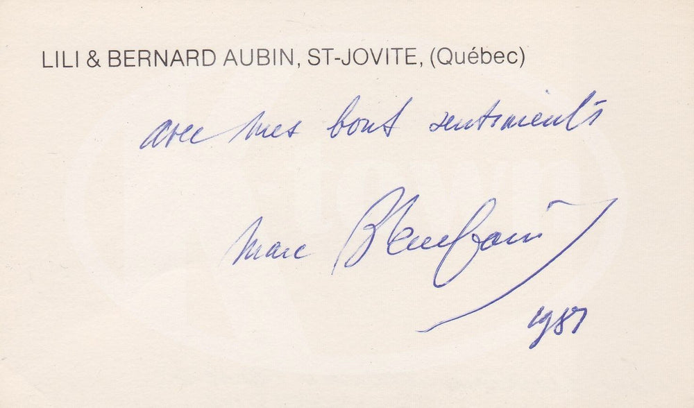 MARK BLANCPAIN FRENCH UNDERGROUND & WWII OFFICER ORIGINAL AUTOGRAPH SIGNATURE - K-townConsignments