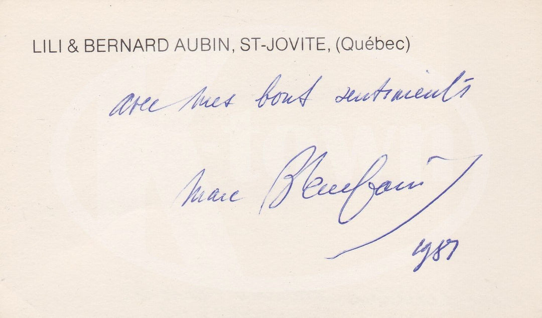 MARK BLANCPAIN FRENCH UNDERGROUND & WWII OFFICER ORIGINAL AUTOGRAPH SIGNATURE - K-townConsignments