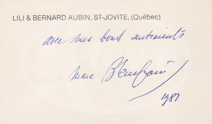MARK BLANCPAIN FRENCH UNDERGROUND & WWII OFFICER ORIGINAL AUTOGRAPH SIGNATURE - K-townConsignments