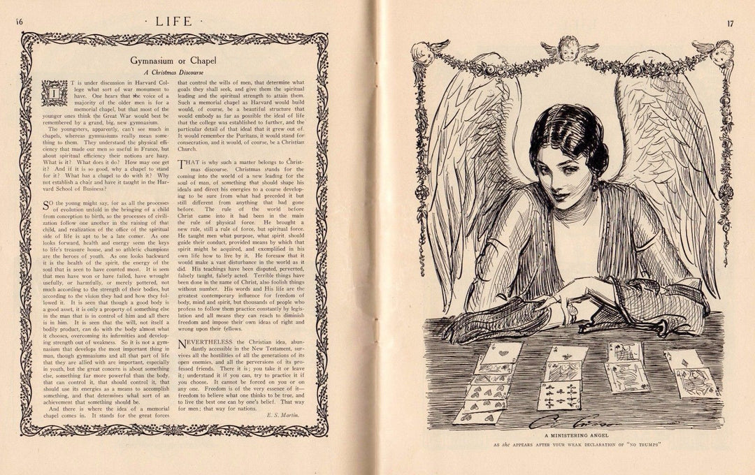 LIFE MAGAZINE CHRISTMAS 1923 W/ ANTIQUE ADVERTISING & 'NO TRUMP' CARTOON & MORE - K-townConsignments