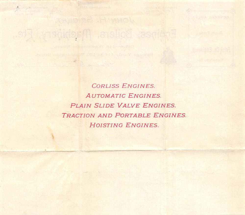 JOHN SEIBERT ENGINES FARM MACHINES READING PA ANTIQUE ADVERTISING LETTERHEAD - K-townConsignments