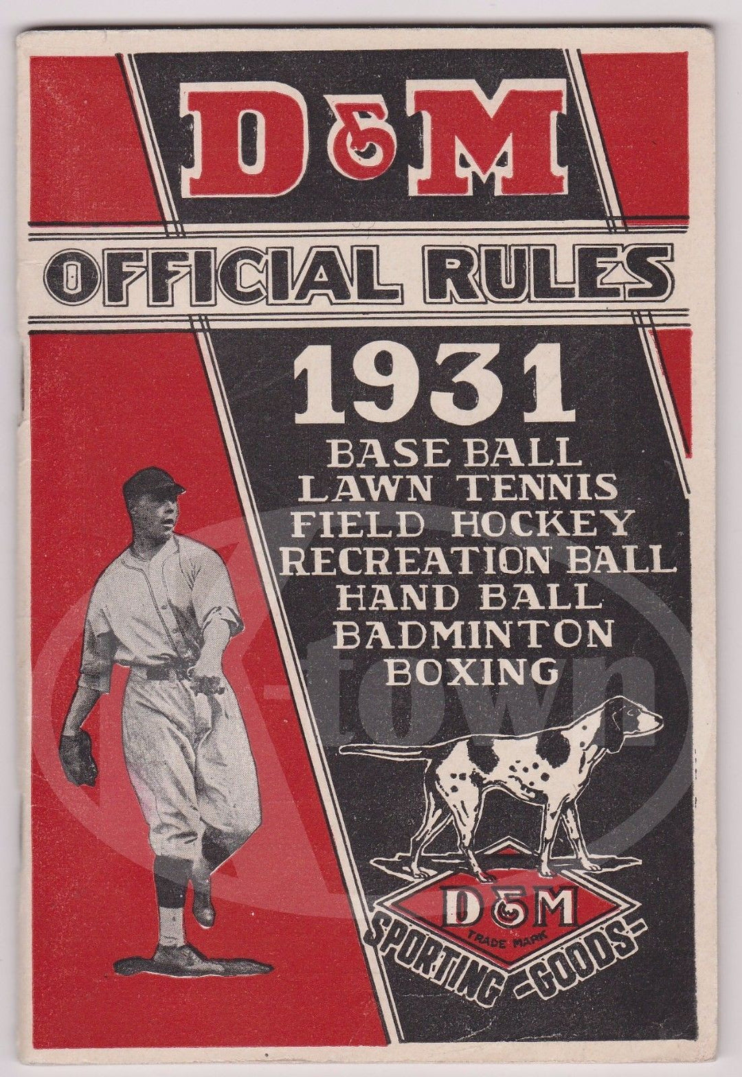 BASEBALL BOXING TENNIS RULE ANTIQUE DRAPER MAYNARD SPORTING GOODS RULE BOOK 1931 - K-townConsignments