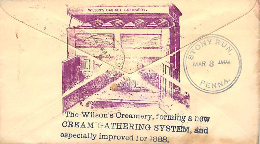 SEWARD GERNERT STONY RUN PENNSYLVANIA ANTIQUE AUTOGRAPH SIGNED LETTER & ENVELOPE - K-townConsignments