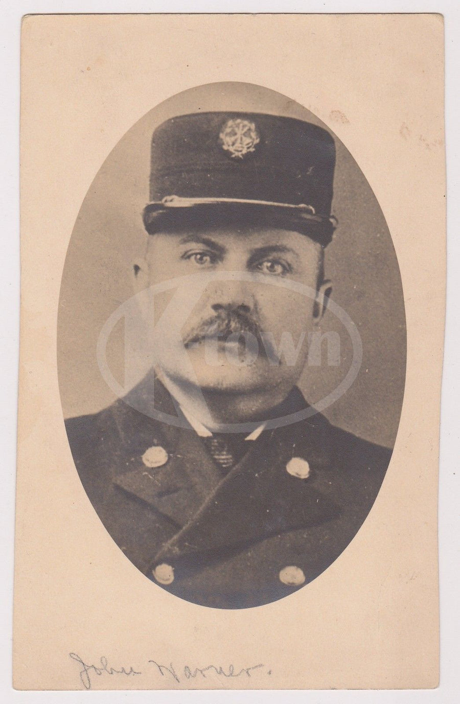 JOHN WARNER WWI FRENCH MILITARY MAN IN UNIFORM VINTAGE IDed SNAPSHOT PHOTO - K-townConsignments