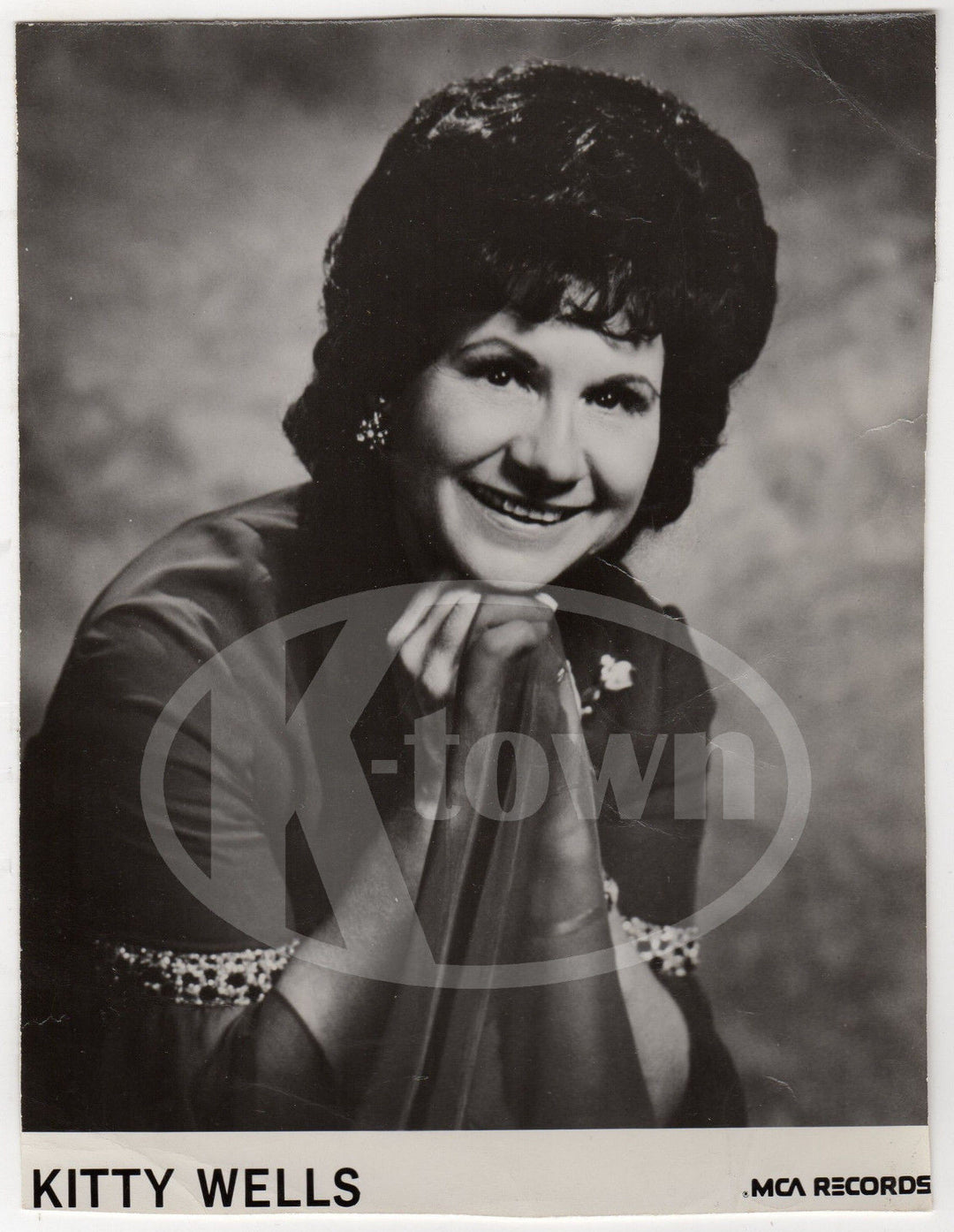 KITTY WELLS EARLY FEMALE COUNTRY MUSIC SINGER VINTAGE STUDIO PROMO PHOTOGRAPH - K-townConsignments