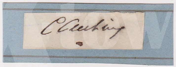 CALEB CUSHING US ATTORNEY GENERAL MASSACHUSETTS CONGRESSMAN AUTOGRAPH SIGNATURE - K-townConsignments