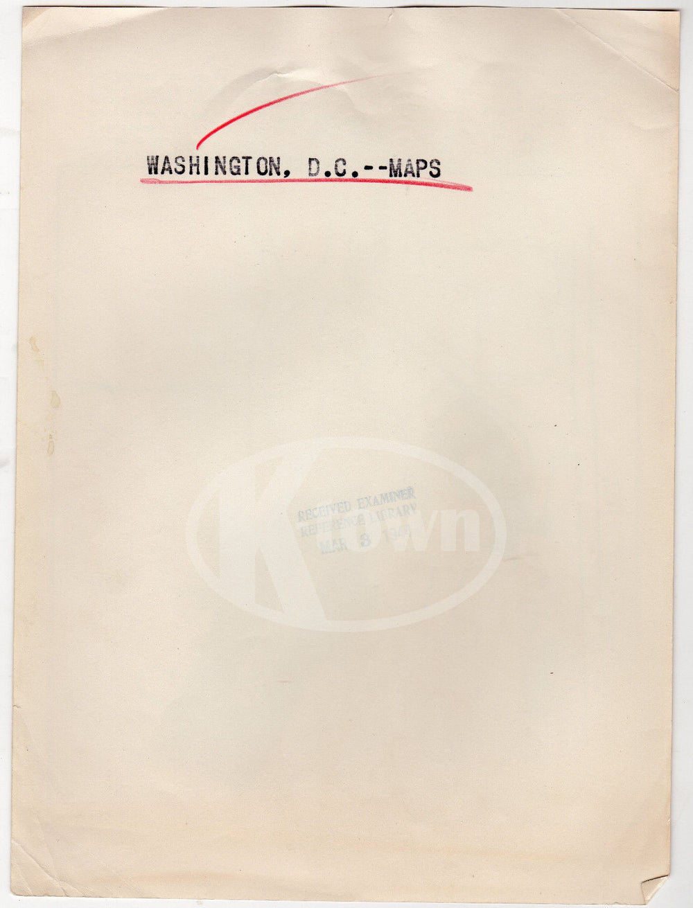 WASHINGTON CATHEDRAL SLAYINGS 1944 VINTAGE GROUNDS DIAGRAM NEWS PRESS PHOTO - K-townConsignments