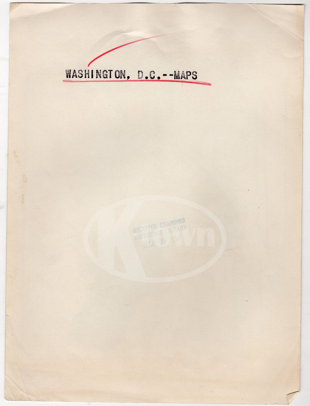 WASHINGTON CATHEDRAL SLAYINGS 1944 VINTAGE GROUNDS DIAGRAM NEWS PRESS PHOTO - K-townConsignments