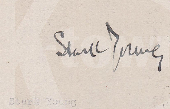 STARK YOUNG THE DEAD POET PLAYWRIGHT AUTHOR ORIGINAL AUTOGRAPH SIGNED CARD - K-townConsignments