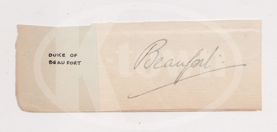 HENRY SOMERSET DUKE OF BEAUFORT WELLINGTON AID-DE-CAMP AUTOGRAPH SIGNATURE - K-townConsignments