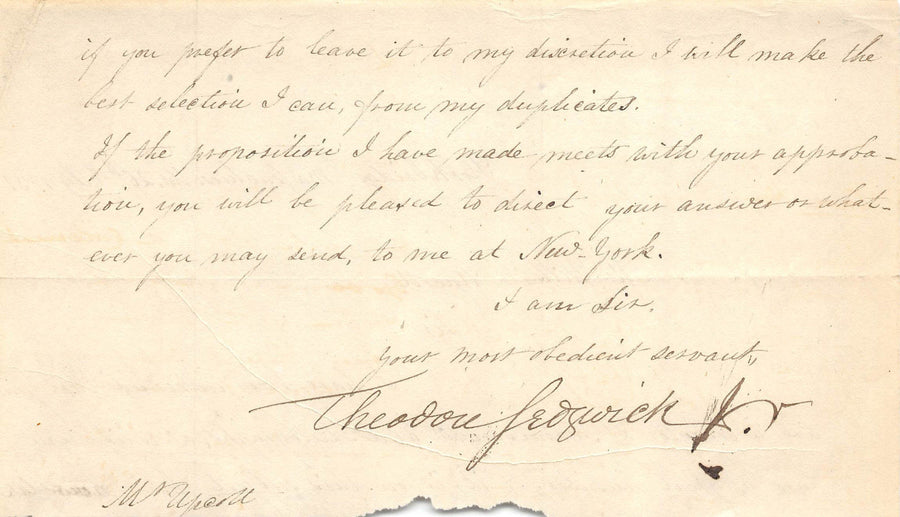 THEODORE SEDGWICK JR AMERICAN LAWYER ANTIQUE AUTOGRAPH SIGNED LETTER 1831 - K-townConsignments