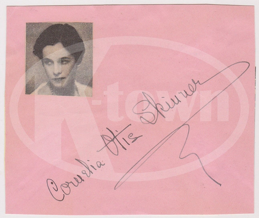 CORNELIA OTIS SKINNER AUTHOR & MOVIE ACTRESS ANTIQUE AUTOGRAPH SIGNATURE CLIP - K-townConsignments