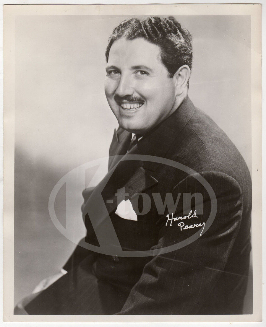 HAROLD PEARY GREAT GILDERSLEEVE RADIO ACTOR VINTAGE STUDIO PROMO PHOTOGRAPH - K-townConsignments