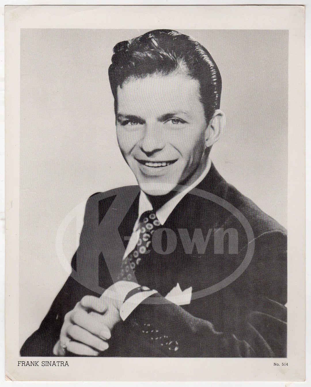 FRANK SINATRA BIG BAND MUSIC SINGER VINTAGE STUDIO PROMO PHOTO PRINT - K-townConsignments