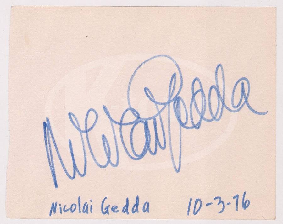 NICOLAI GEDDA SWEDISH TENOR OPERA SINGER VINTAGE AUTOGRAPH SIGNATURE 1976 - K-townConsignments
