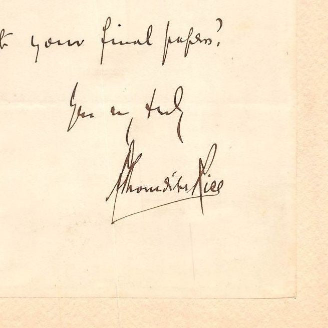 ALLEN THORNDIKE RICE NORTH AMERICAN REVIEW PUBLISHER AUTOGRAPH SIGNED LETTER - K-townConsignments