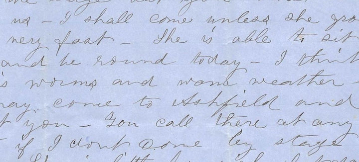 1860s MEDICAL LETTER MOTHER WRITES OF DAUGHTER WITH WORMS & UNFIT FOR TRAVEL - K-townConsignments