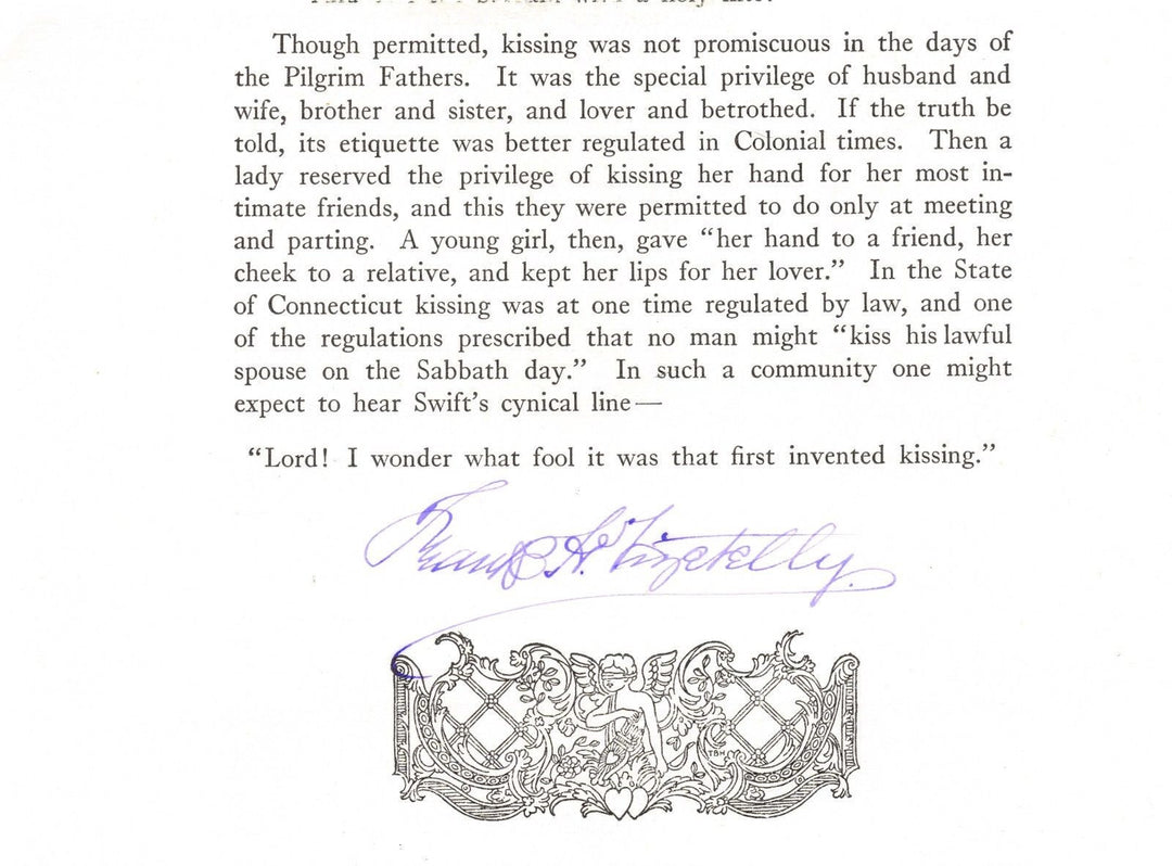 FRANK VIZETELLY ENTYMOLOGIST LEXICOGRAPHER ORIGINAL AUTOGRAPH SIGNATURE - K-townConsignments