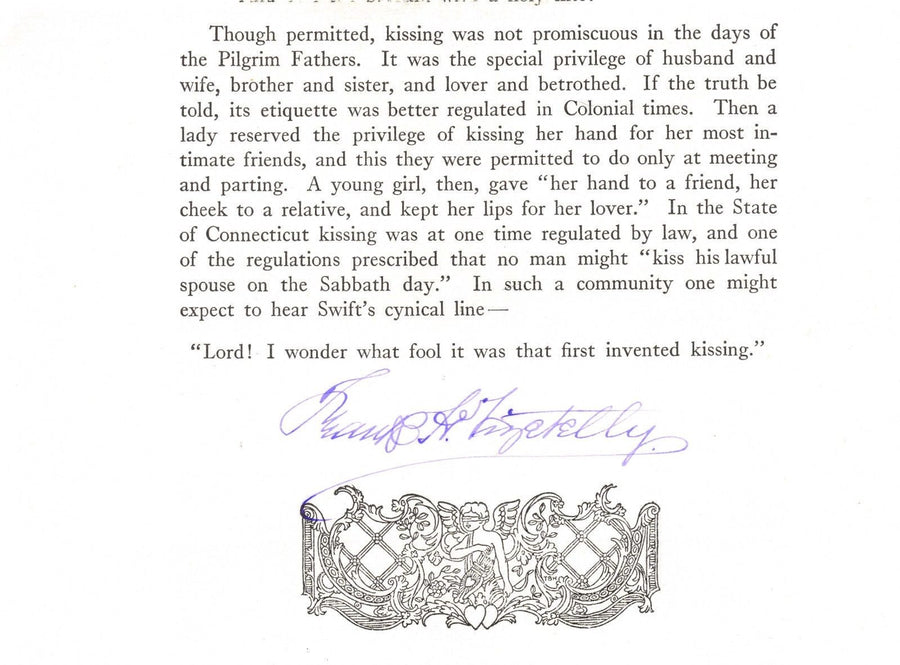 FRANK VIZETELLY ENTYMOLOGIST LEXICOGRAPHER ORIGINAL AUTOGRAPH SIGNATURE - K-townConsignments