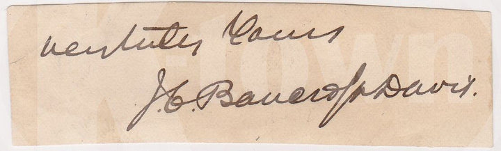 BANCROFT DAVIS NEWBURGH & NEW YORK RAILWAY TRAIN PRESIDENT AUTOGRAPH SIGNATURE - K-townConsignments