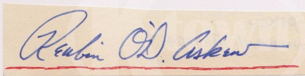 REUBIN ASKEW FLORIDA GOVERNOR CIVIL RIGHTS ADVOCATE ORIGINAL AUTOGRAPH SIGNATURE - K-townConsignments