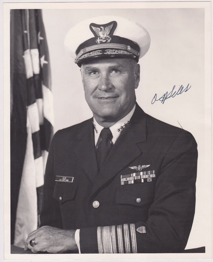 ADMIRAL OWEN SILVER  US COAST GUARD LEADER ORIGINAL AUTOGRAPH SIGNED PHOTOGRAPH - K-townConsignments