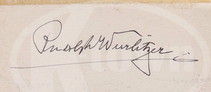 RUDOPLH WURLITZER MUSICAL INSTRUMENTS FOUNDER ANTIQUE AUTOGRAPH SIGNATURE CARD - K-townConsignments