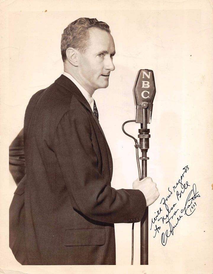 CLEM MCCARTHY RKY & NBC SPORTS NEWSCASTER VINTAGE AUTOGRAPH SIGNED 8X10 PHOTO - K-townConsignments