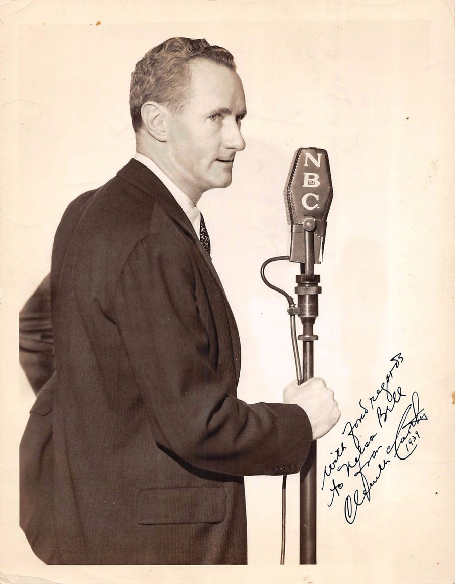 CLEM MCCARTHY RKY & NBC SPORTS NEWSCASTER VINTAGE AUTOGRAPH SIGNED 8X10 PHOTO - K-townConsignments