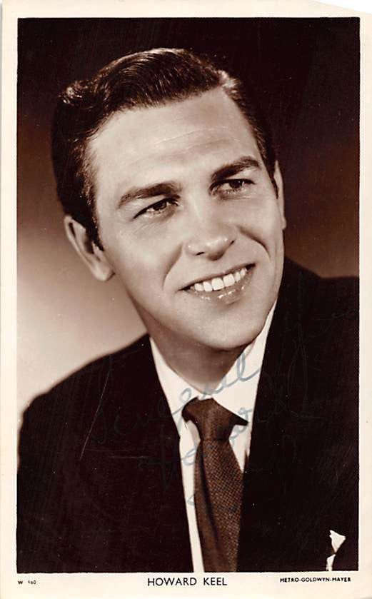 HOWARD KEEL MGM HOLLYWOOD MOVIE ACTOR VINTAGE AUTOGRAPH SIGNED PHOTO POSTCARD - K-townConsignments