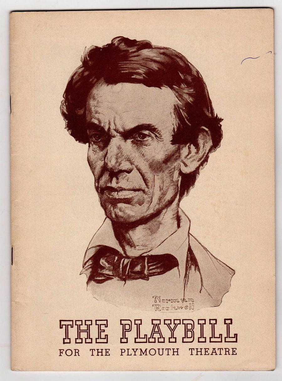 NORMAN ROCKWELL ABE LINCOLN IN ILLINOIS PLAY VINTAGE THEATRE PLAYBILL 1939 - K-townConsignments