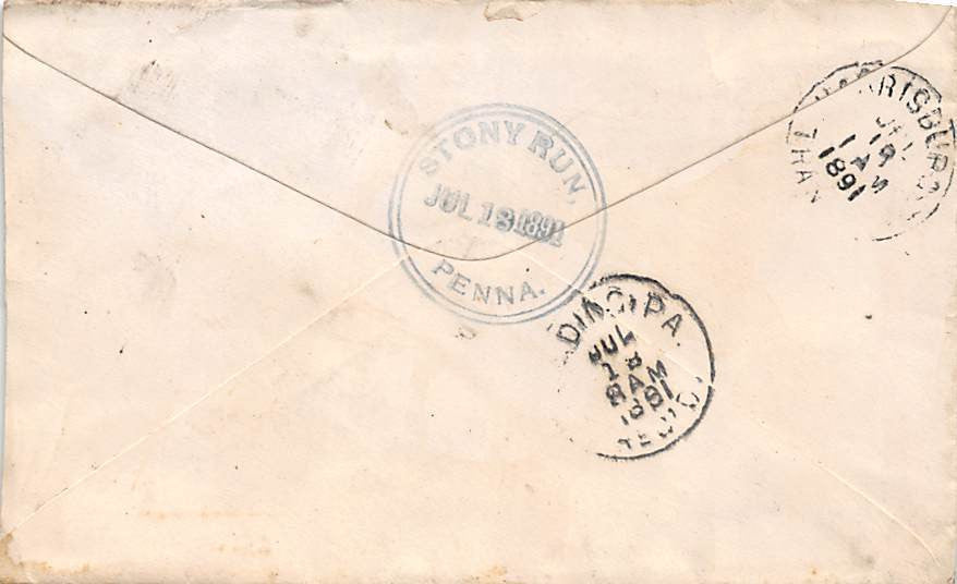 HERSHEY HOUSE HARRISBURG PENNSYLVANIA RARE ANTIQUE ADVERTISING LETTERHEAD 1891 - K-townConsignments