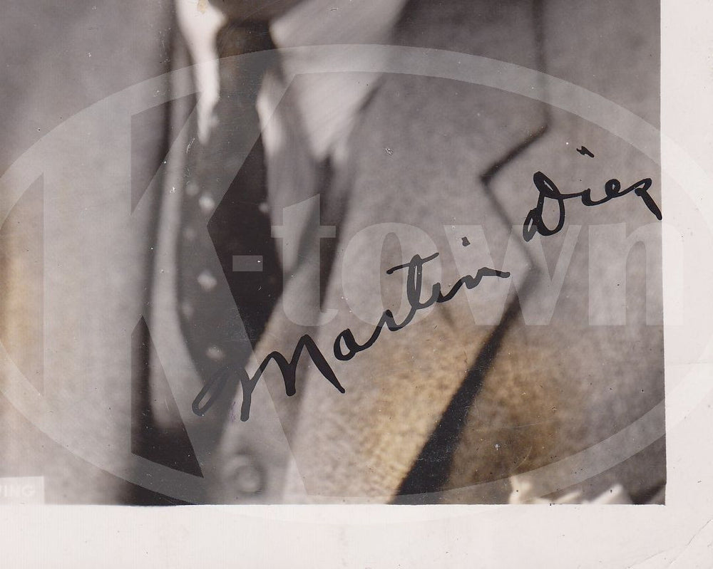 MARTIN DIES TEXAS POLITICIAN ANTIQUE AUTOGRAPH SIGNED HARRIS & EWING PHOTO - K-townConsignments