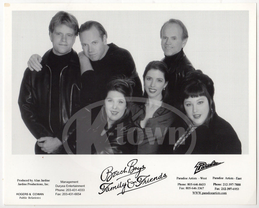 BEACH BOYS AL JARDINE FAMILY VINTAGE PARADISE RECORDS STUDIO PROMO PHOTO - K-townConsignments