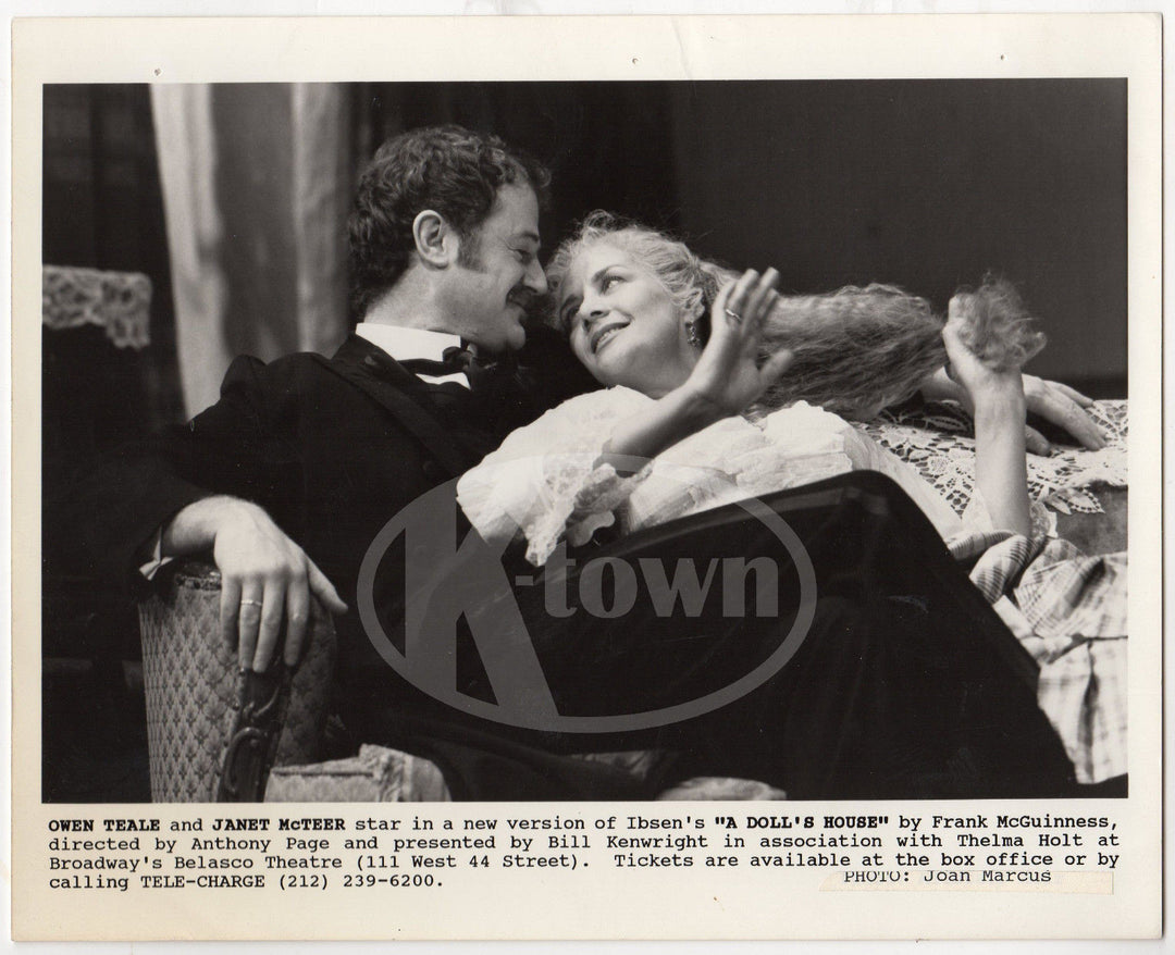 JANET MCTEER OWEN TEALE A DOLL'S HOUSE THEATRE PLAY VINTAGE STAGE PROMO PHOTO - K-townConsignments