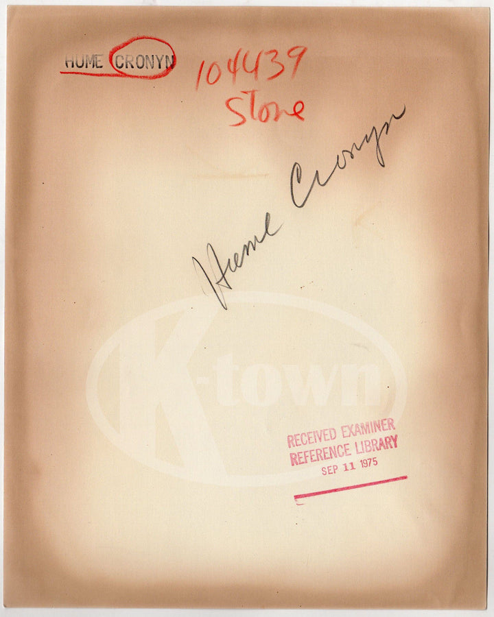HUME CRONYN TV MOVIE ACTOR SMOKING A PIPE VINTAGE STUDIO PROMO PHOTOGRAPH - K-townConsignments